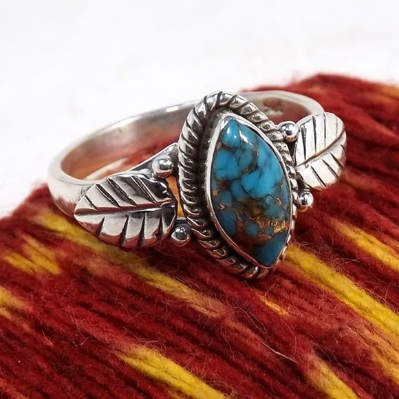 JTV Jewelry - Genuine Turquoise Ring SS 925